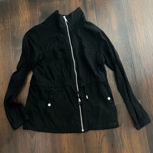 Women's Black linen blend field Jacket